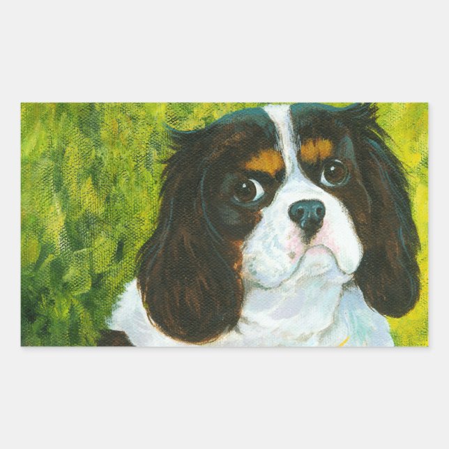 Stickers Cavalier King Charles Spaniel Tags (Devant)