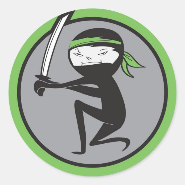 Stickers Ceinture verte Ninja (Devant)