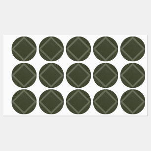 Stickers Cercle de diamant vert mousse Étiquettes