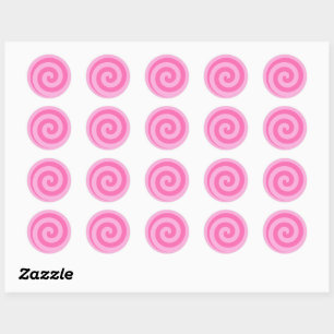 Stickers Cercle Lollipop rose