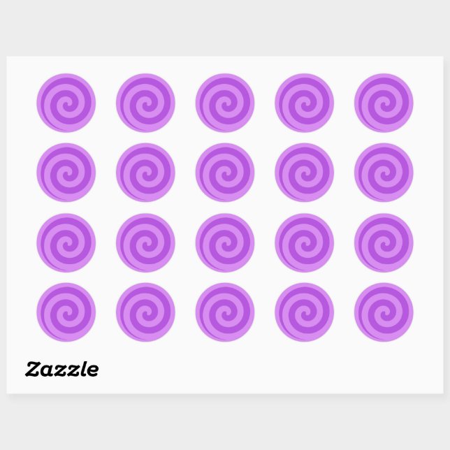 Stickers Cercle Lollipop violet (Feuille)