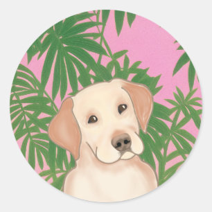 Stickers Cercle Tropical Rose avec Laboratoire Jau
