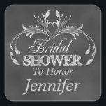 Stickers Chalkboard Fête des mariées moderne<br><div class="desc">Stickers Chalkboard Fête des mariées moderne. Customisez ces autocollants de tableau de douche nuptiale avec la future mariée. Vous pouvez modifier la taille de la police et de la police en cliquant sur "customiser". Cela ferait de grands scellés d'enveloppe pour les enveloppes d'invitation de douche nuptiale ou des autocollants de...</div>