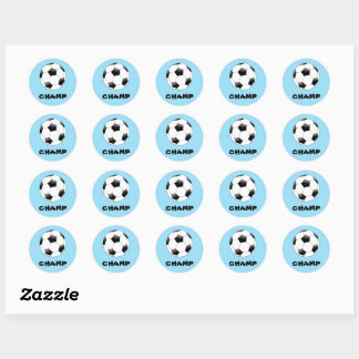 Stickers Champ de Football bleu clair