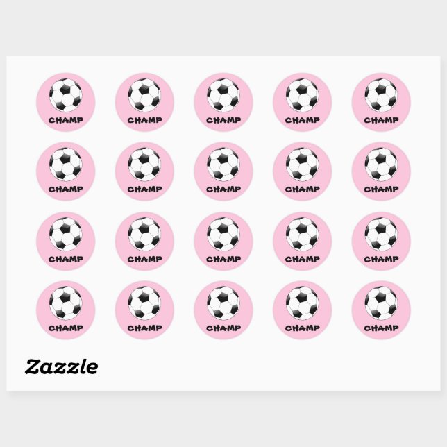 Stickers Champ de Football Rose (Feuille)