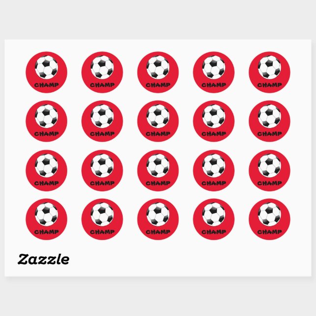 Stickers Champ de Football Rouge (Feuille)