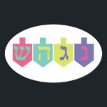 Stickers Chanukah<br><div class="desc">Autocollants Dreidel</div>