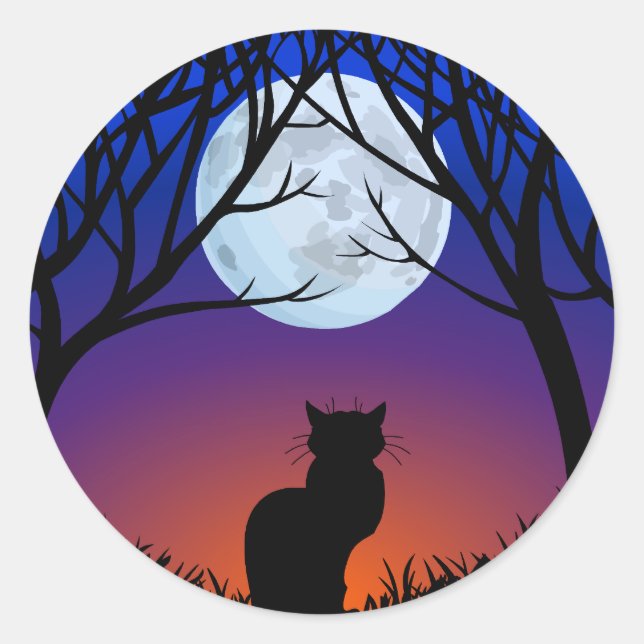 Stickers Chat amusant Halloween Stickers Chat (Devant)