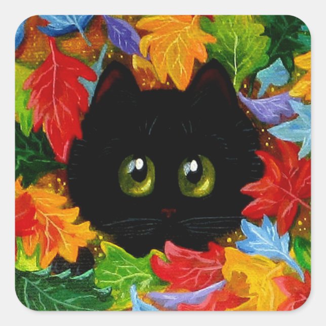 Stickers Chat Automne Créationarts (Devant)