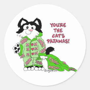 Stickers Chat Cartoon Fête des Mères