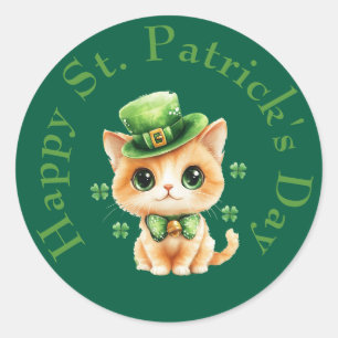Stickers Chat de jour St Patrick - Kawaii Lucky