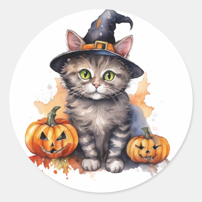 Stickers Chat Halloween (Devant)