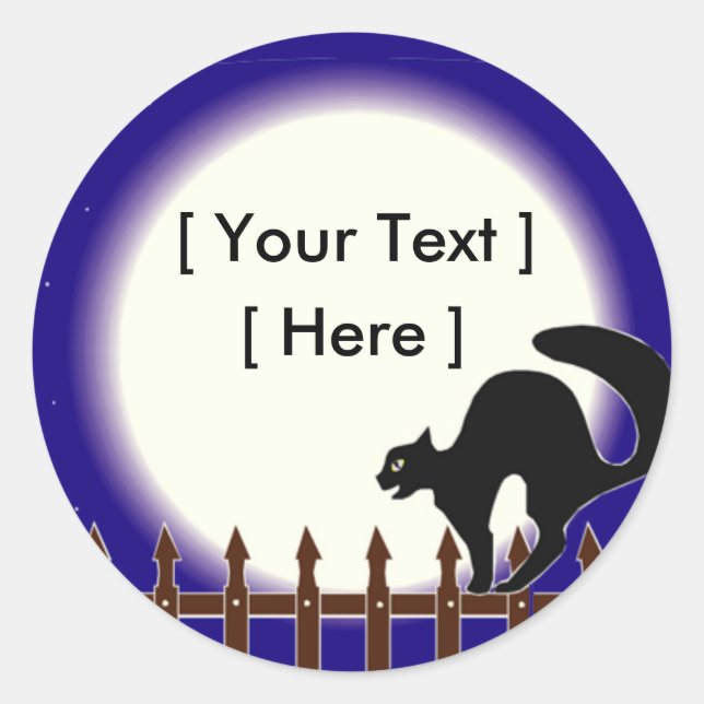 Stickers Chat Halloween personnalisés (Devant)