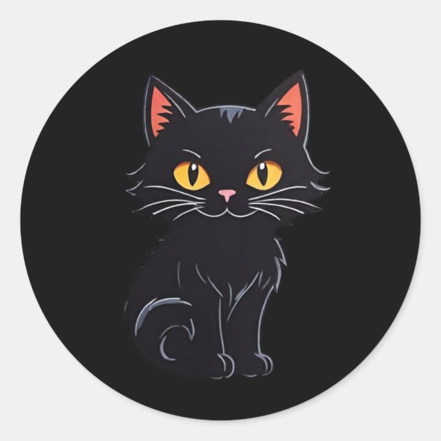 Stickers Chat noir Halloween (Devant)