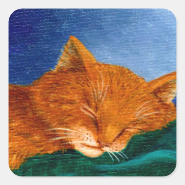 Stickers Chat Orange Créationarts (Devant)