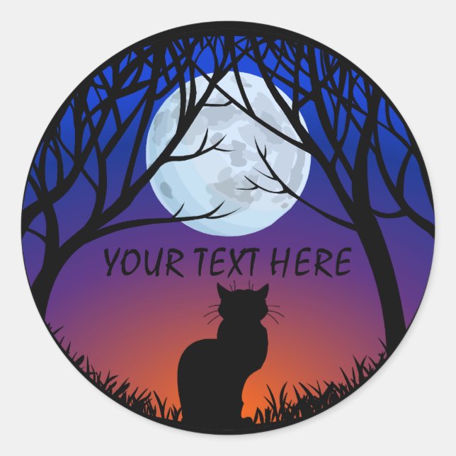 Stickers Chat Personnalisé Stickers Chat Noir (Devant)