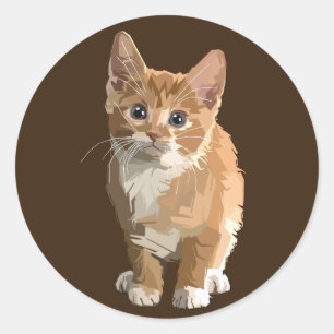 stickers chaton abstraits