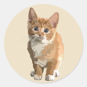 stickers chaton abstraits
