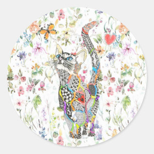 Stickers chats mignons et colorés