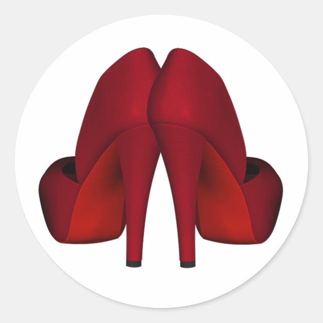 Stickers Chaussure Rouge Haut Talon (Devant)