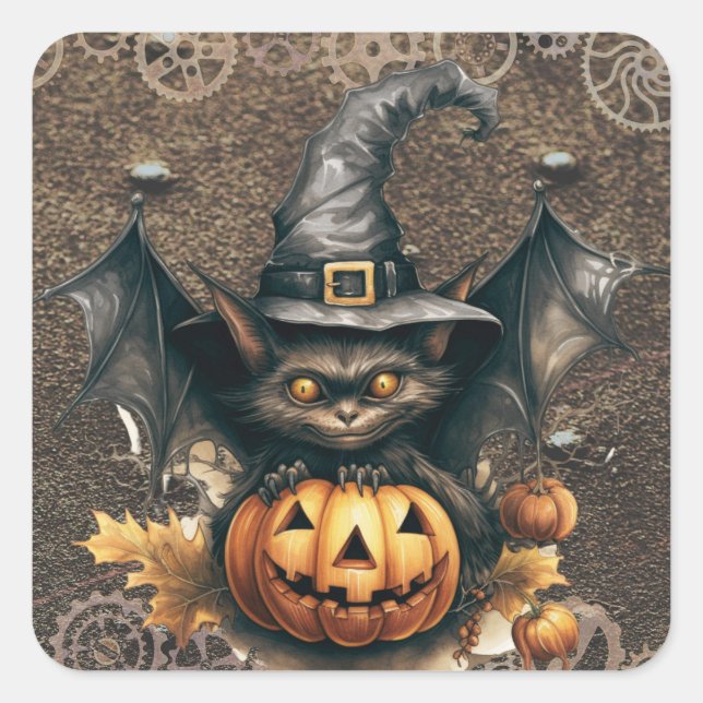 Stickers chauves-souris Halloween Steampunk (Devant)