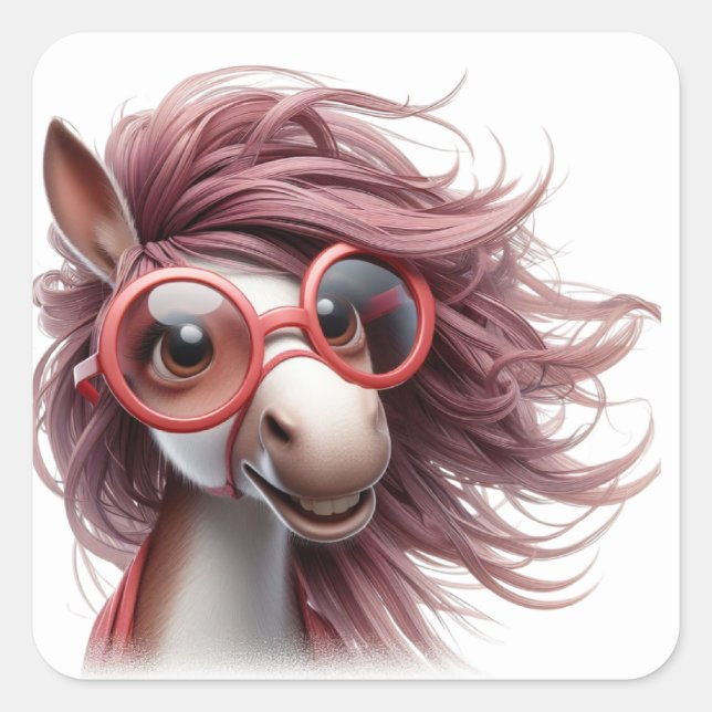 Stickers Cheval amusant (Devant)