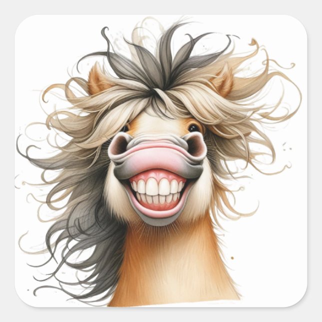 Stickers Cheval amusant (Devant)