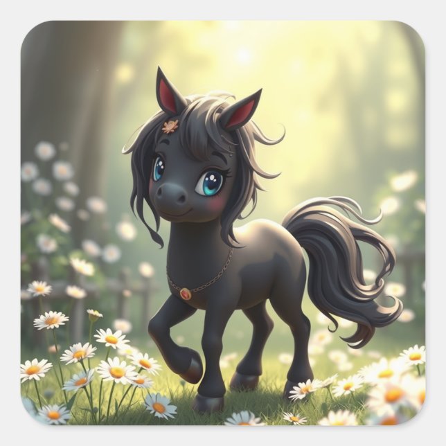 Stickers Cheval Noir (Devant)