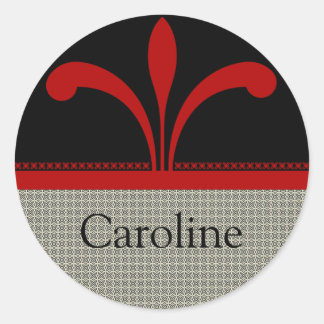 Stickers Chic Floral, Rouge foncé