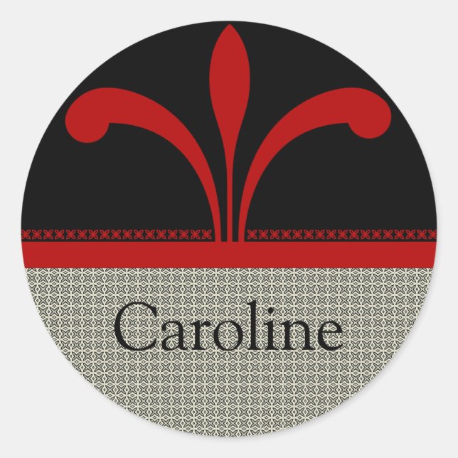 Stickers Chic Floral, Rouge foncé (Devant)