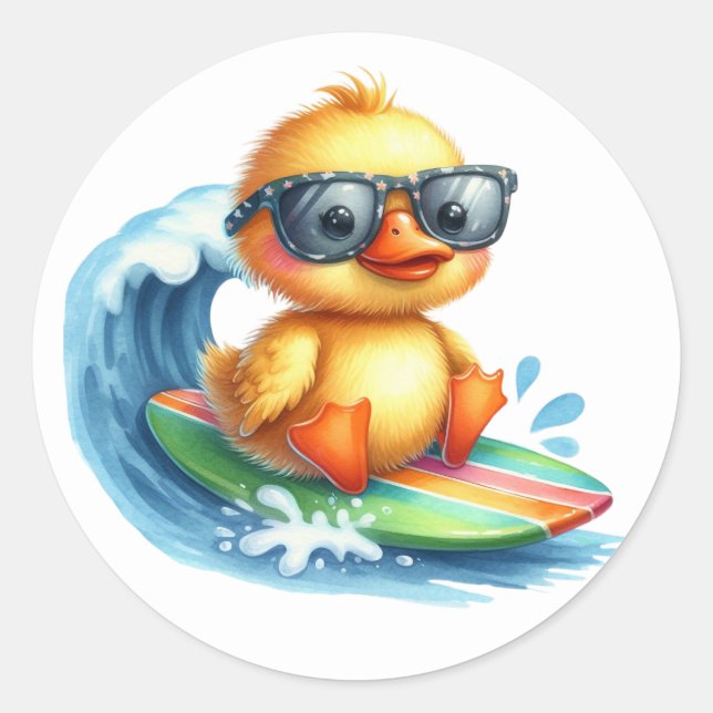 Stickers Chick Chick Cute Surf (Devant)