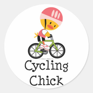Stickers Chick Cycling
