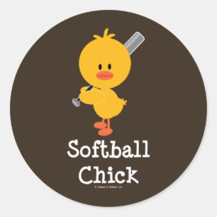 Stickers Chick Softball