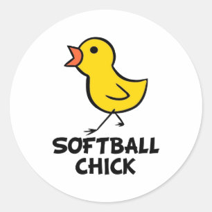 Stickers Chick Softball