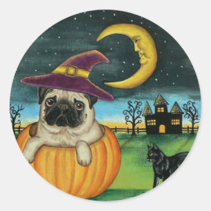 Stickers Chien Carlin Halloween