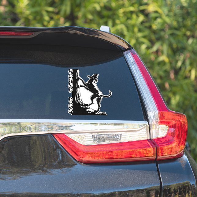 Stickers Chien de Hound Chasse Personnalisé Décala (Côté voiture)