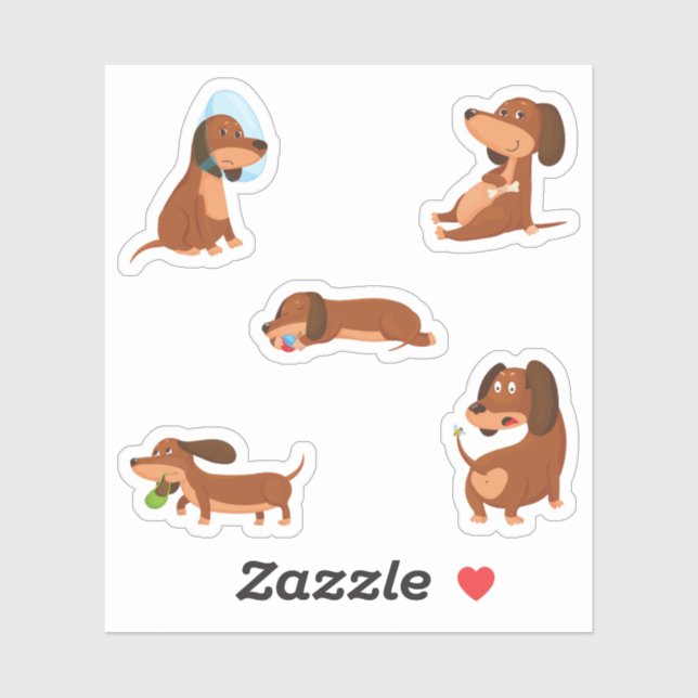 Stickers Chien Drôle (Feuille)