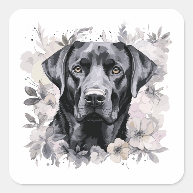 Stickers Chien du Labrador noir (Devant)