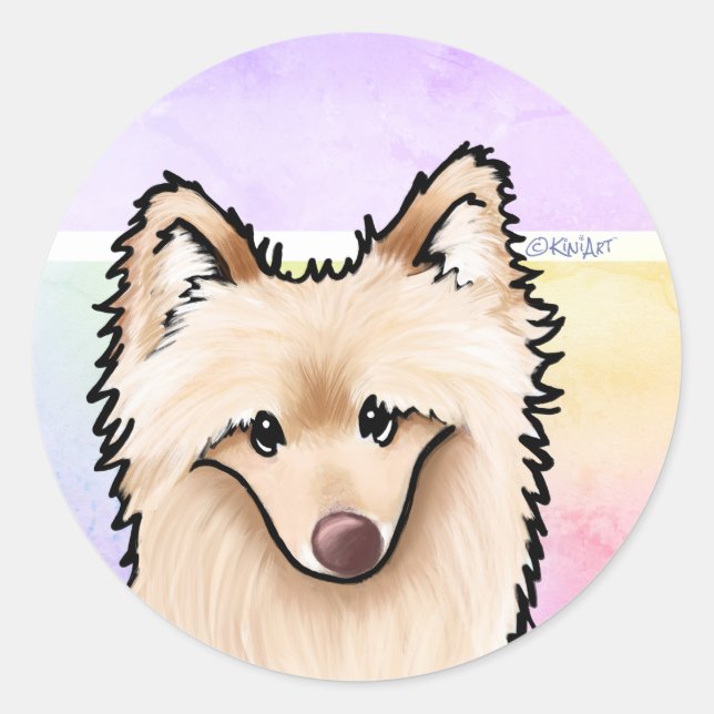 Stickers Chien Poméranien Géant Doux (Devant)