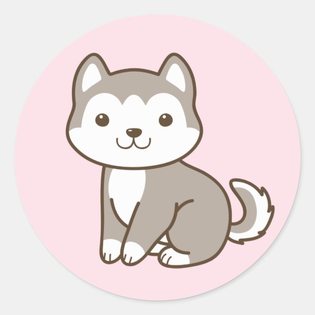 Stickers Chig Chig Chic Husky Cute (Devant)