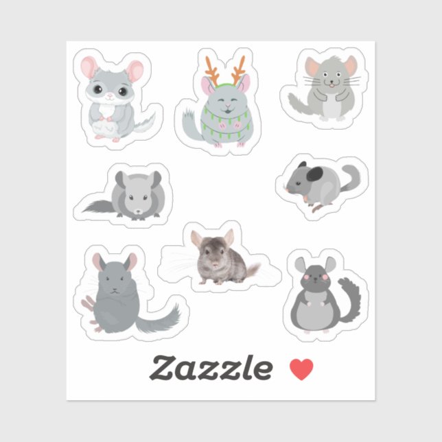 Stickers Chinchilla (Feuille)