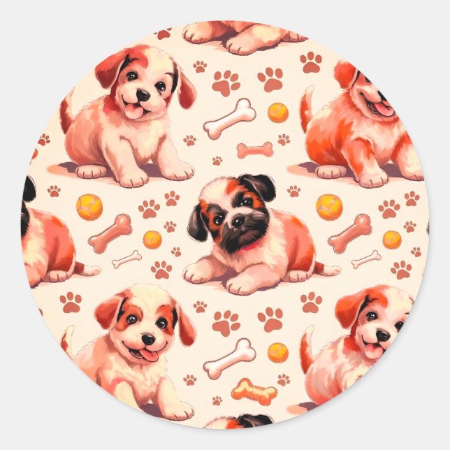 Stickers Chiot Motif (Devant)