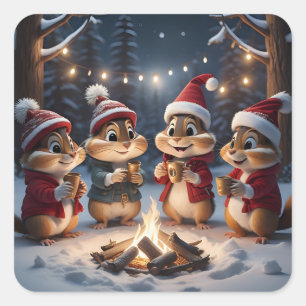 Stickers Chipmunks de Noël