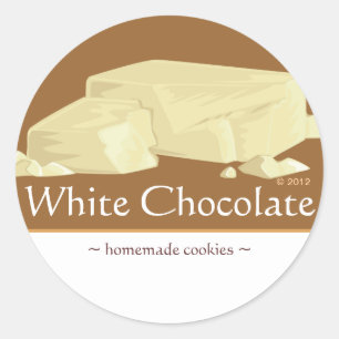 Stickers chocolat blanc personnalisable