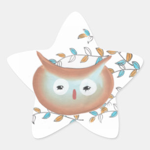 Stickers chou mignon photo en Brown et Turquoise