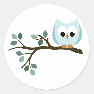 Stickers Chouette Bleue