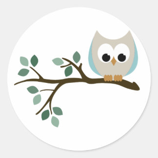 Stickers Chouette Bleue