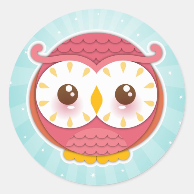 Stickers Chouette Hoo Hoo (Devant)