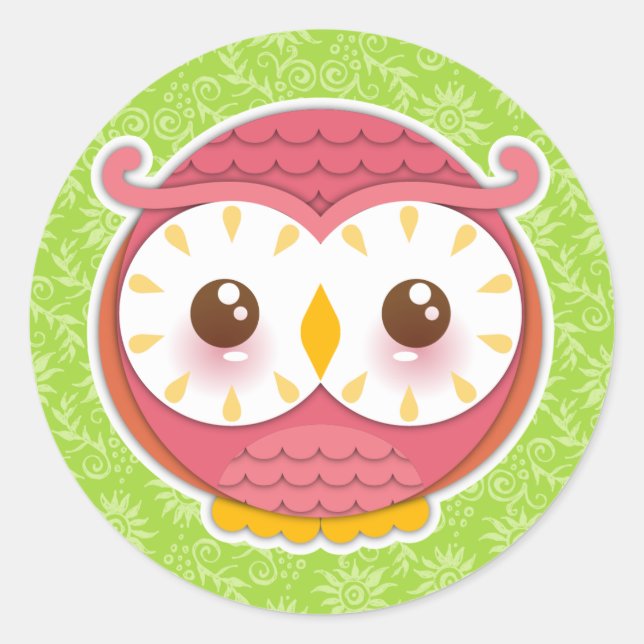 Stickers Chouette Hoo Hoo (Devant)