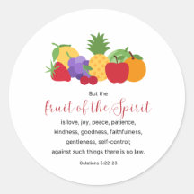 Stickers chrétiens Fruit de l'Esprit Bible Verse